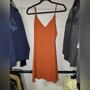 Lulu's Rust Ribbed Dress